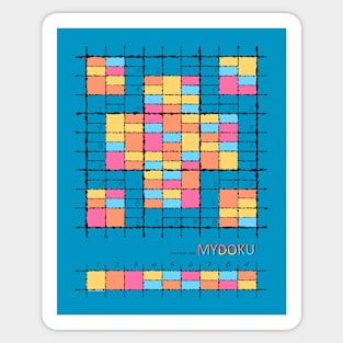 Mydoku_010_H001_006_F: Sudoku, Sudoku coloring, logic, logic puzzle, holiday puzzle, fun, away from screen Sticker